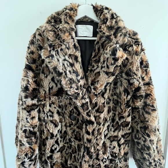 Zara Leopard Faux Fur Jacket - Picture 10 of 16